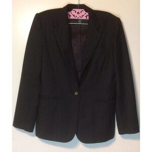 Lauren Ralph Lauren 100% Wool Sz8 Womens Gray Pinstriped Pant Suit